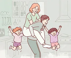 100 английских слов — диалог семья