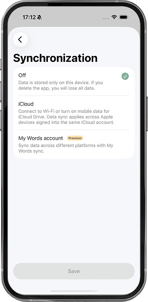 Choose sync type