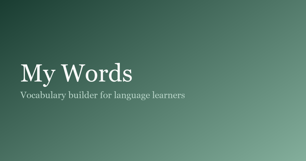 My Words Help Center
